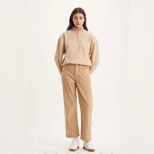 Levi's Women's Straight Leg Corduroy Pants in Light Tan